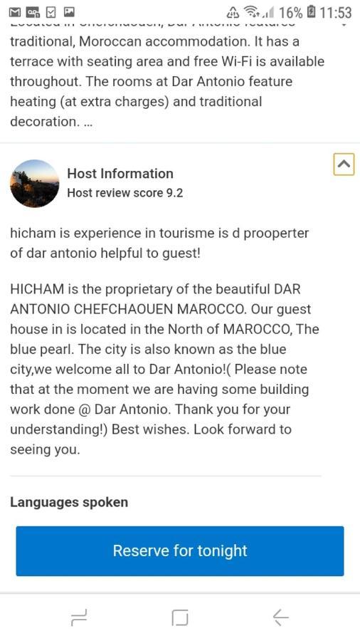 Dar Antonio Hotel Chefchaouen Kültér fotó